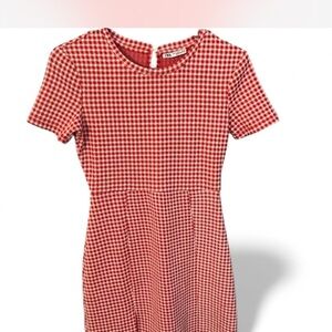 Zara Red Checkered Dress